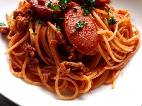 お肉感ありなナポリタン